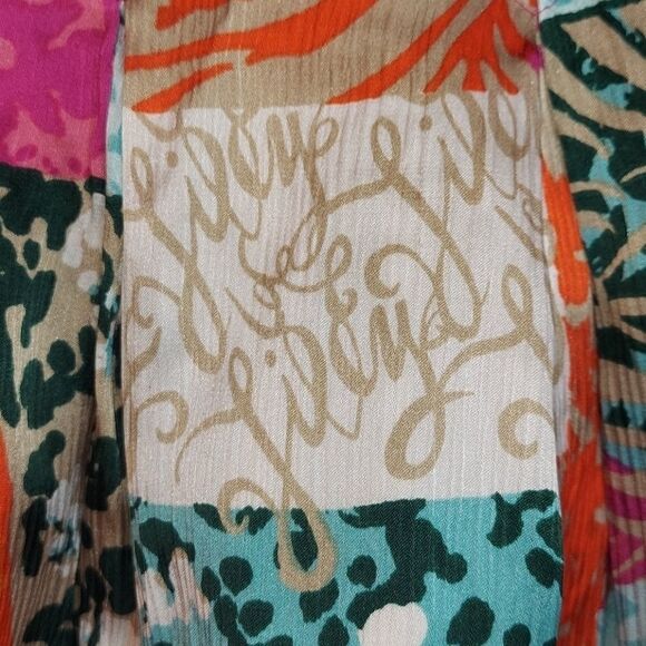 Lilly Pulitzer Silk Patchwork Circle Pleat Skirt 6 - Picture 3 of 8